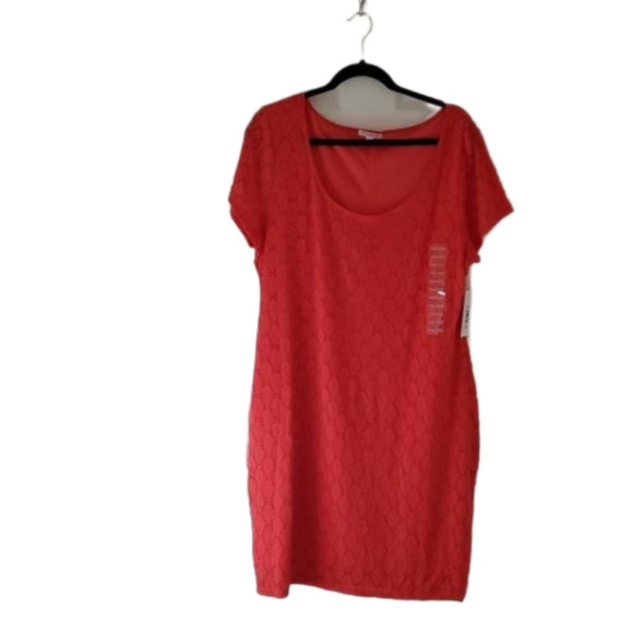 New Gorgeous Plus Size Coral Dress Size XXL - Picture 2 of 8